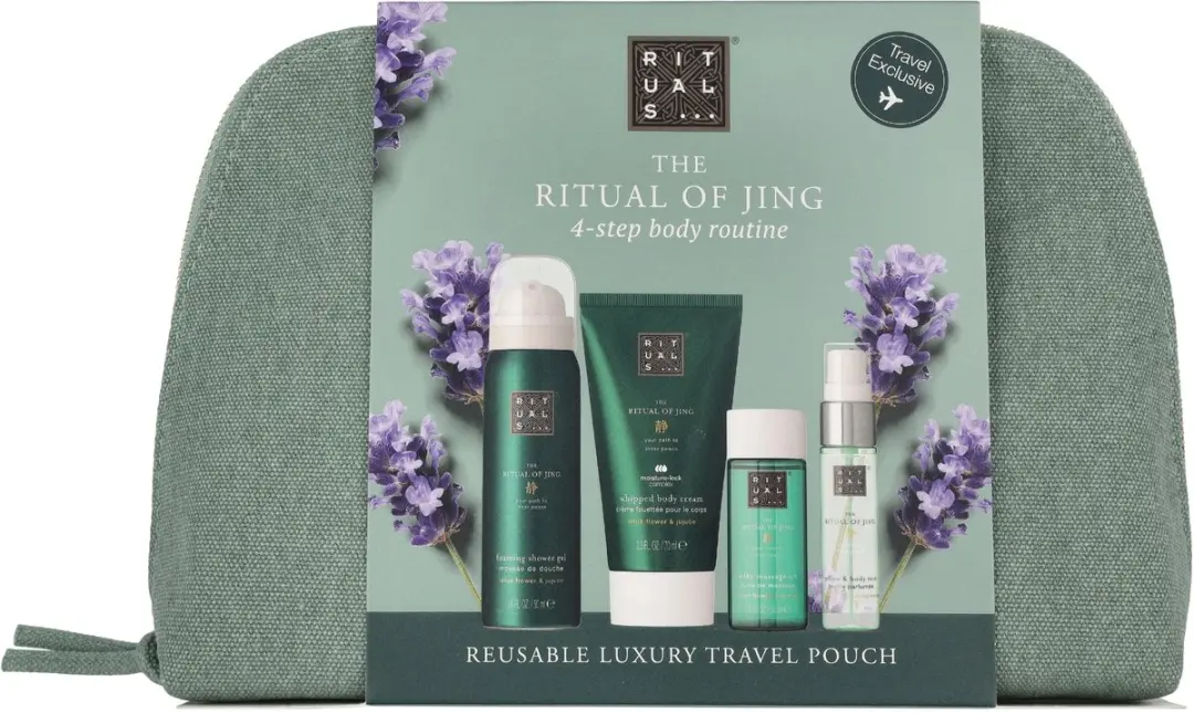 Rituals Jing Giftset 190ml - Douchgel 50ml / Bodycrème 70ml / Massageolie 50ml / Body Mist 20ml