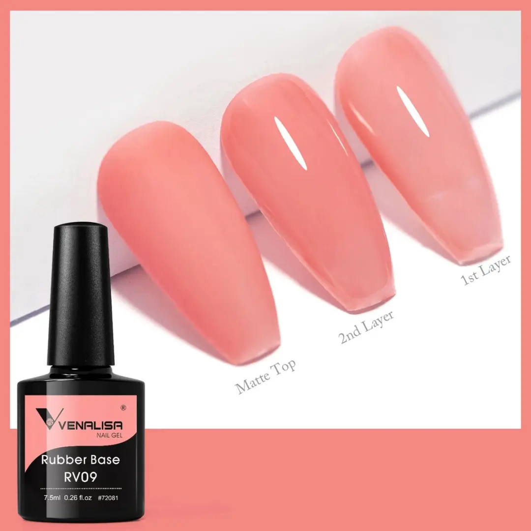 Venalisa Rubber Base UV Gellak Koraal 7.5ml