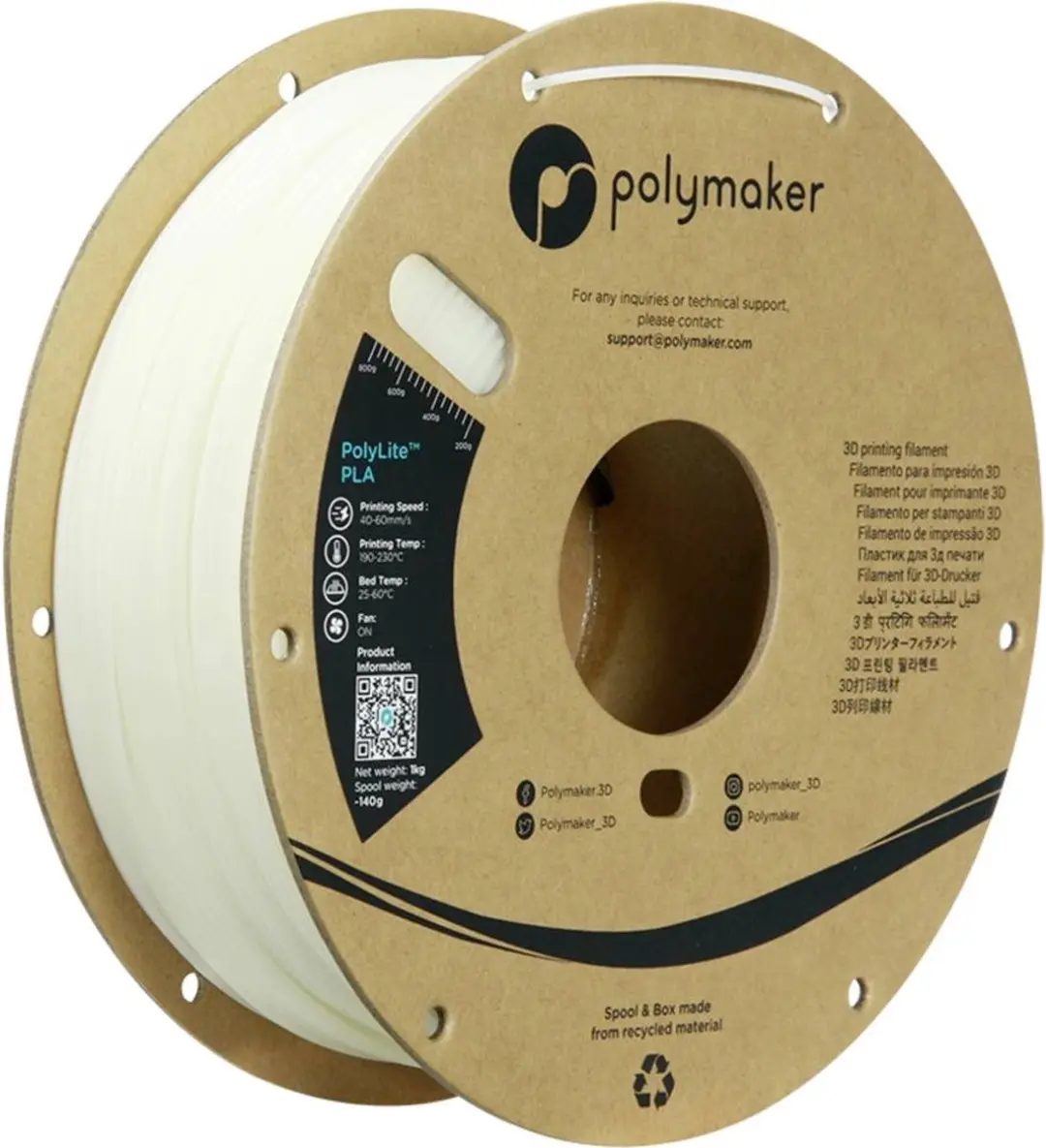 Polymaker PolyLite PLA Nalichtend Glow Green 1.75mm