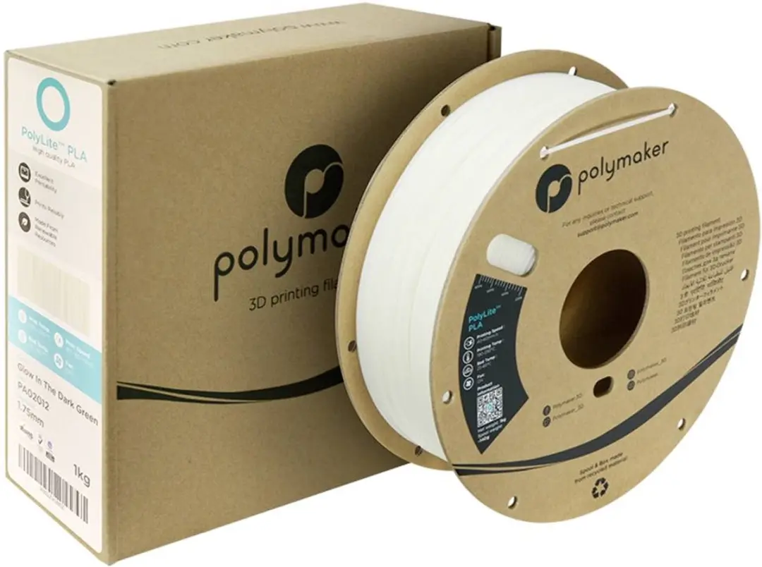 Polymaker PolyLite PLA Nalichtend Glow Green 1.75mm - 1000g