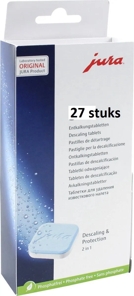 Jura 2-in-1 Ontkalkingstabletten 27 Stuks - MPN 61848
