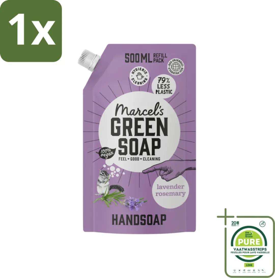 Marcel's Green Soap Handzeep Navulling Lavendel & Rozemarijn 500ml