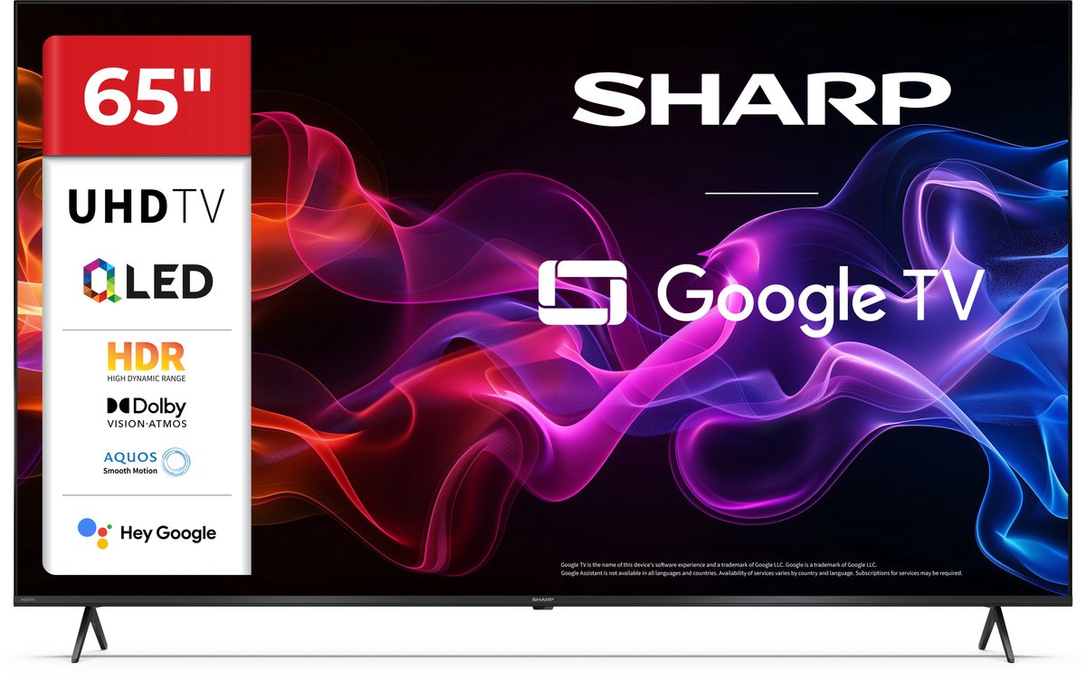 Sharp Aquos 65HP5265 - 65 inch 4K UHD QLED met Google TV - 2025