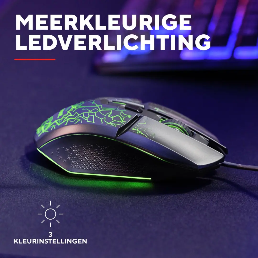 Trust GXT 113 Felox Gaming Muis 6400 DPI - Zwart - afbeelding 6 van 6