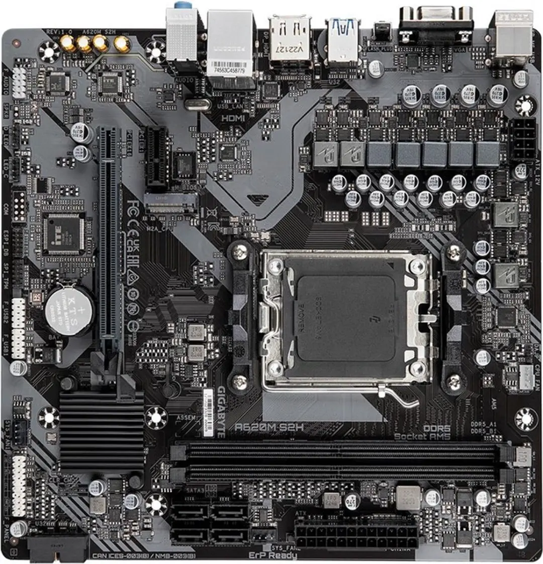 Gigabyte A620M S2H AM5 Micro-ATX Moederbord