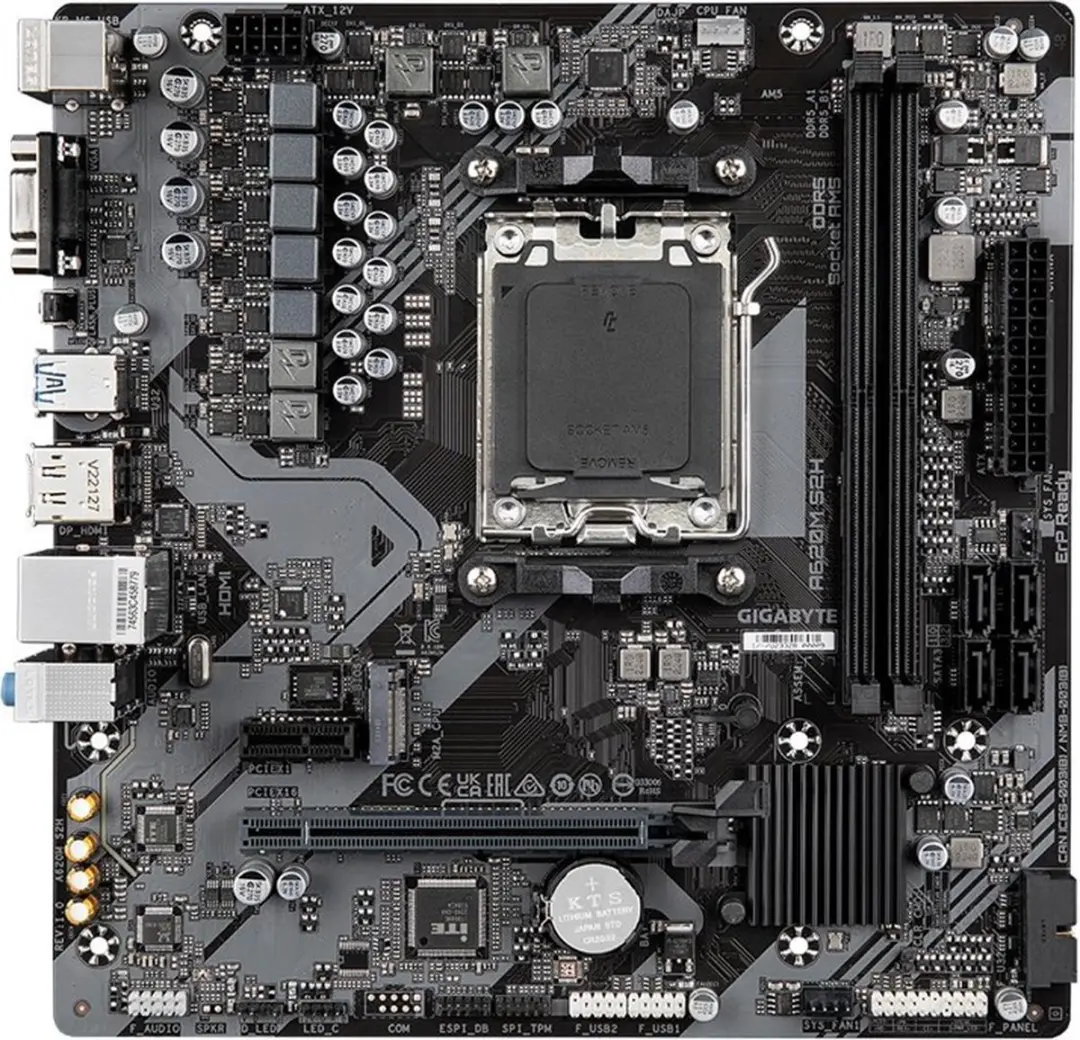 Gigabyte A620M S2H AM5 Micro-ATX Moederbord