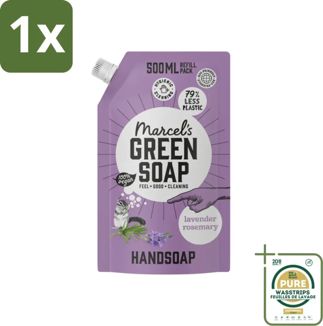 Marcel's Green Soap Handzeep Navulling Lavendel & Rozemarijn 500ml