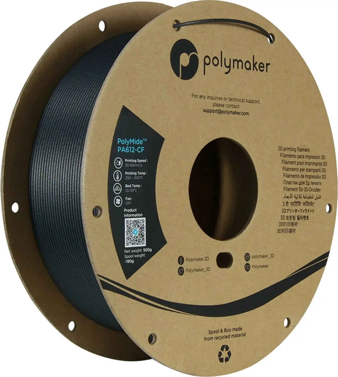 Polymaker PolyMide PA612-CF Filament 1.75mm