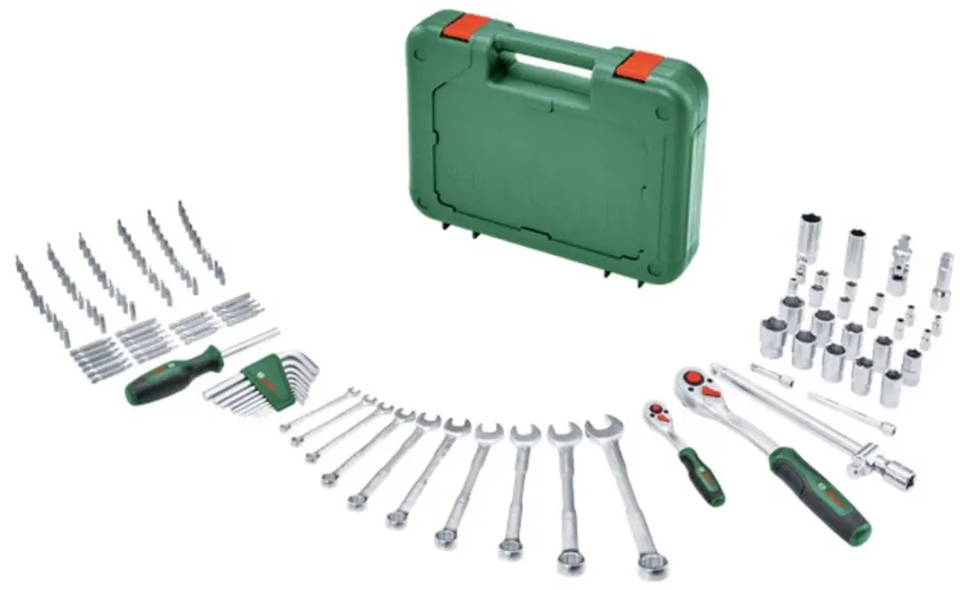 Bosch 1600A02Z9B Gereedschapsset - 132 Stuks - Groen/Zilver