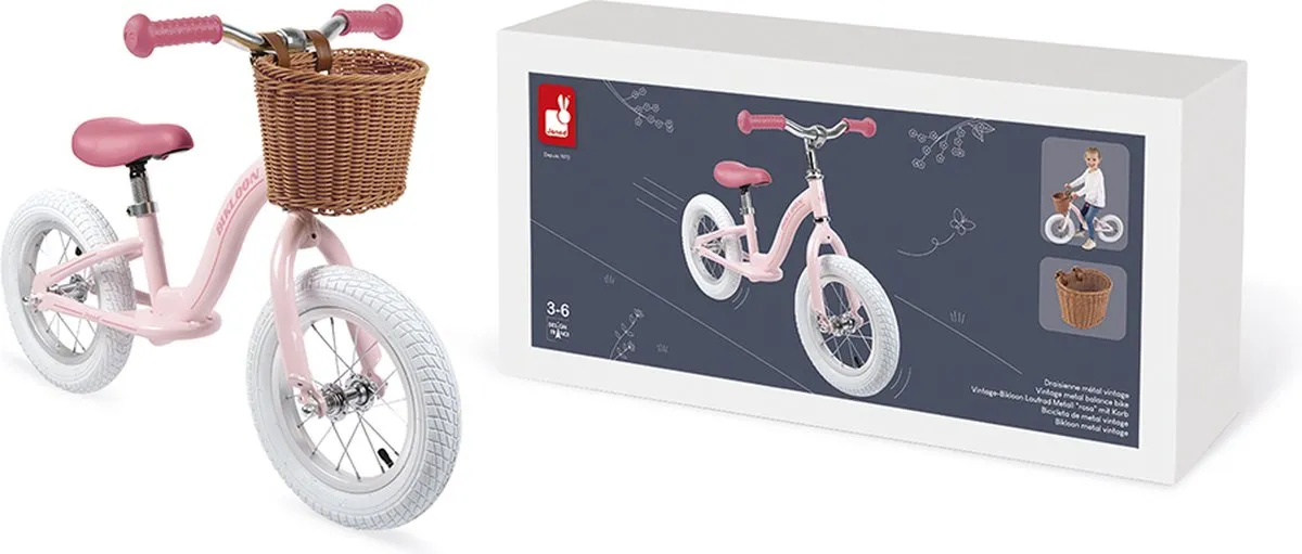 Janod Bikloon JA03295 Loopfiets Roze