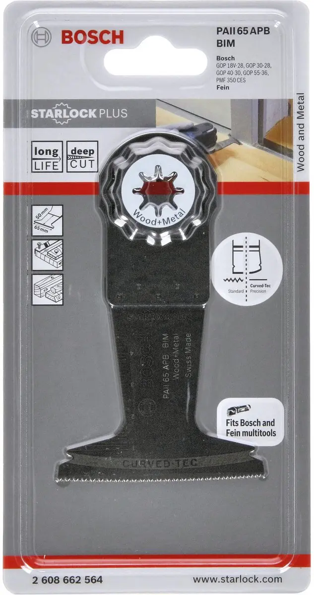 Bosch OMT AC PAII 65 APB Multitoolblad - Oscillerend - Hout/Metalen