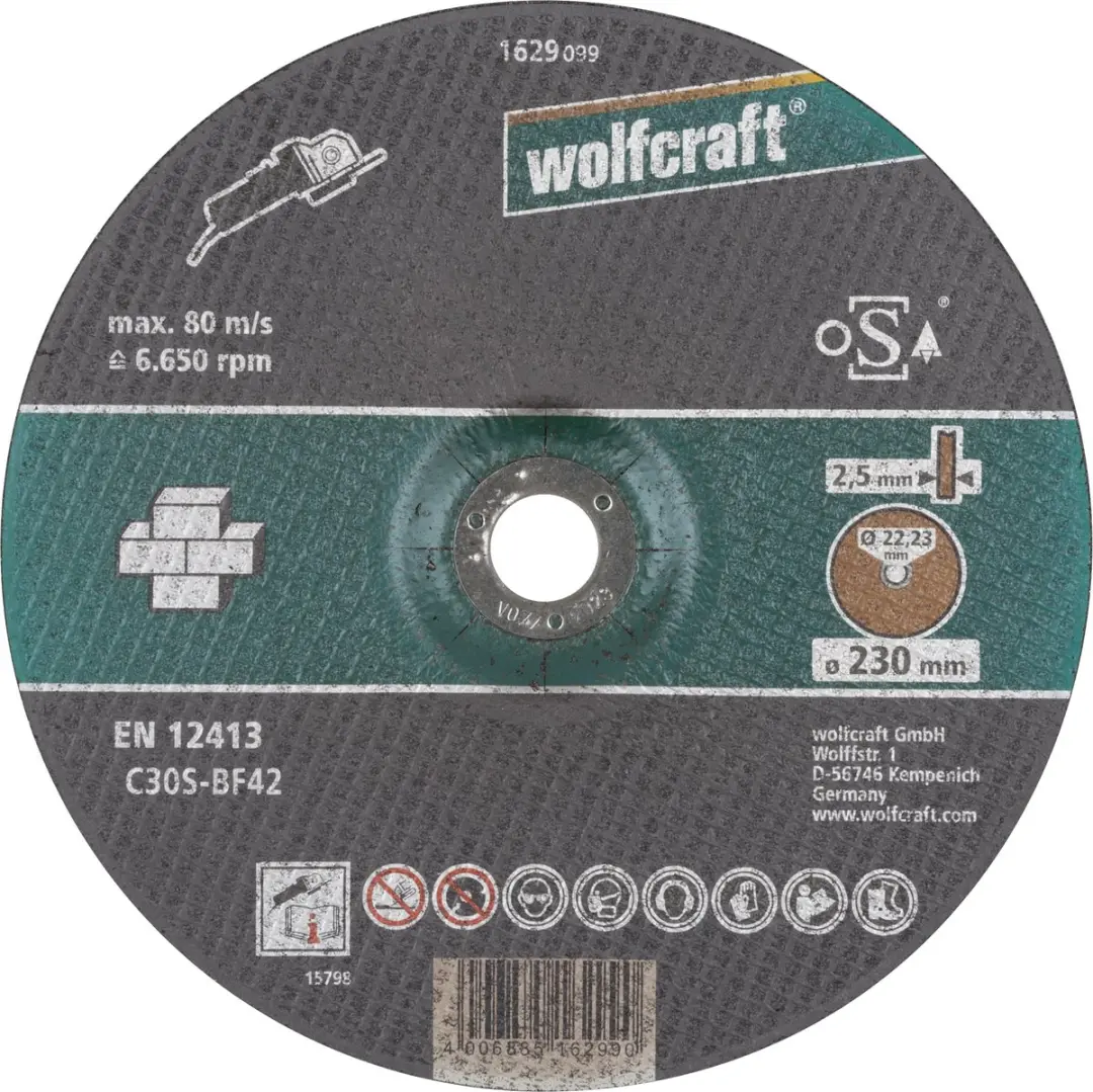 Wolfcraft Doorslijpschijf Steen 1629099