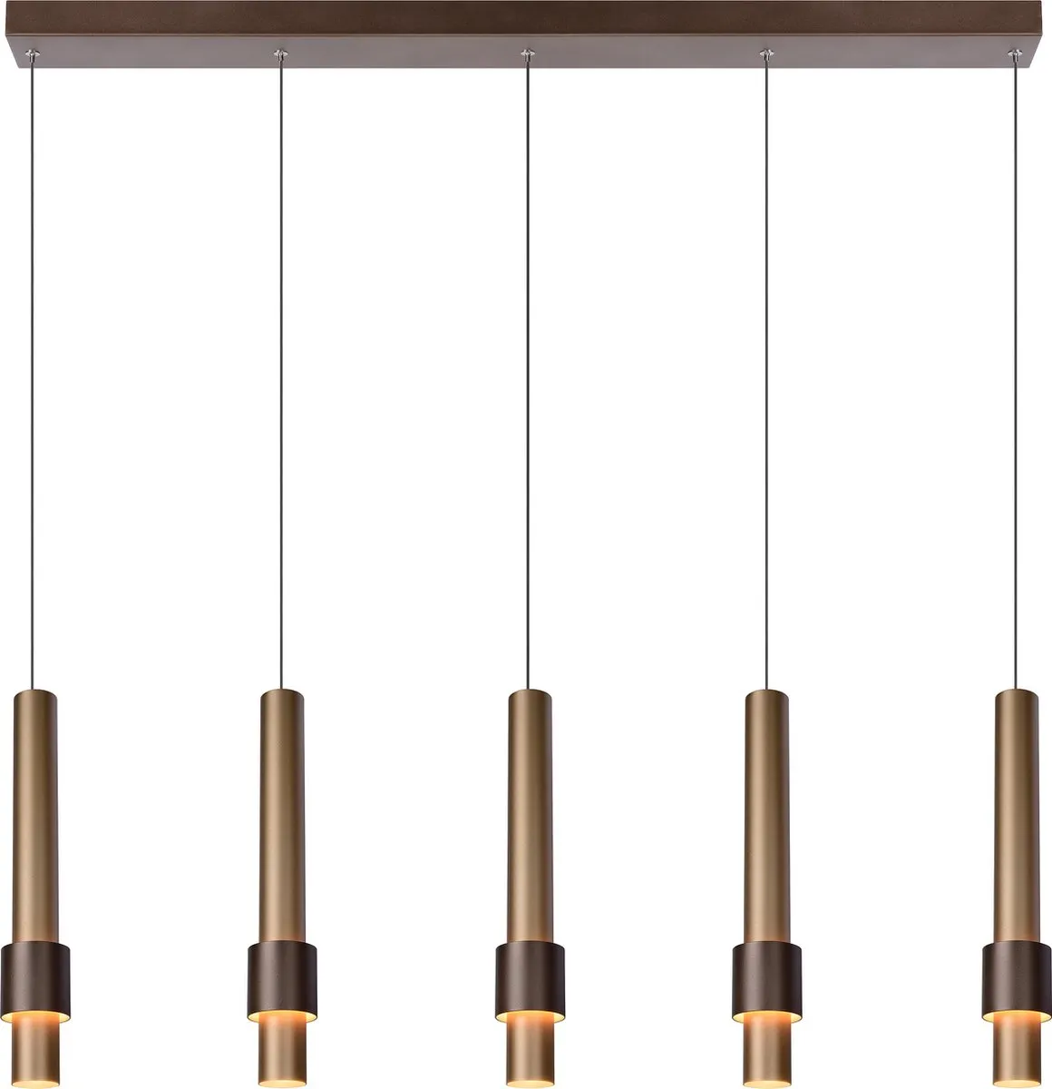 Lucide MARGARY Hanglamp - 5x4,2W LED 2700K - Koffie