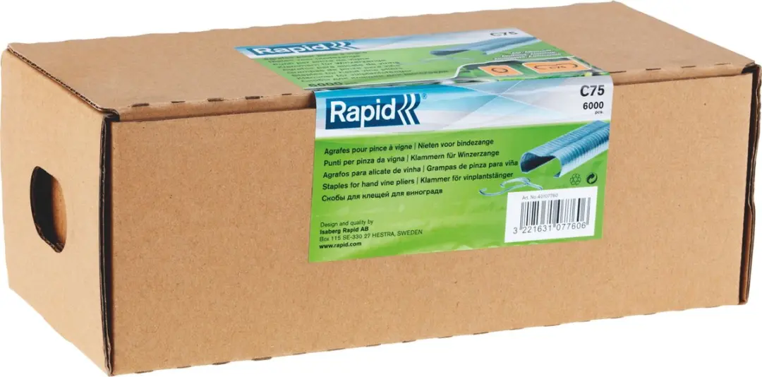Rapid Hogringen C75 Staal 6.000 Stuks