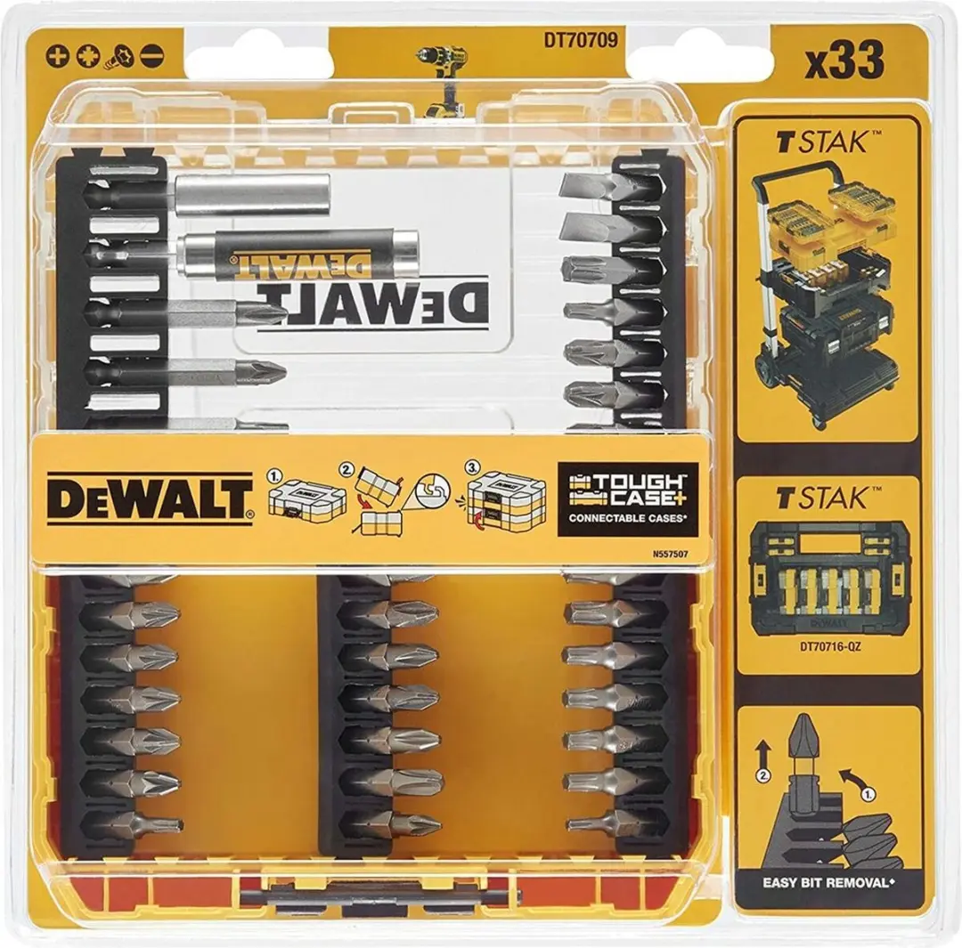 DeWalt DT70709 Schroefbitset 33 Stuks - Magnetische Houder
