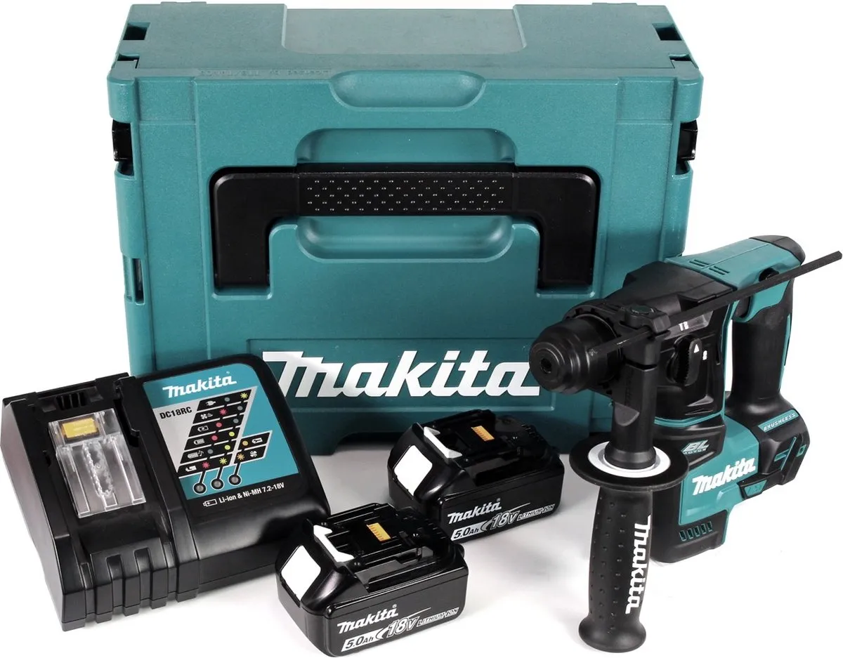 Makita DHR171RTJ Accuboormachine SDS Plus 18V - 2x 5,0Ah + Oplader - afbeelding 5 van 5