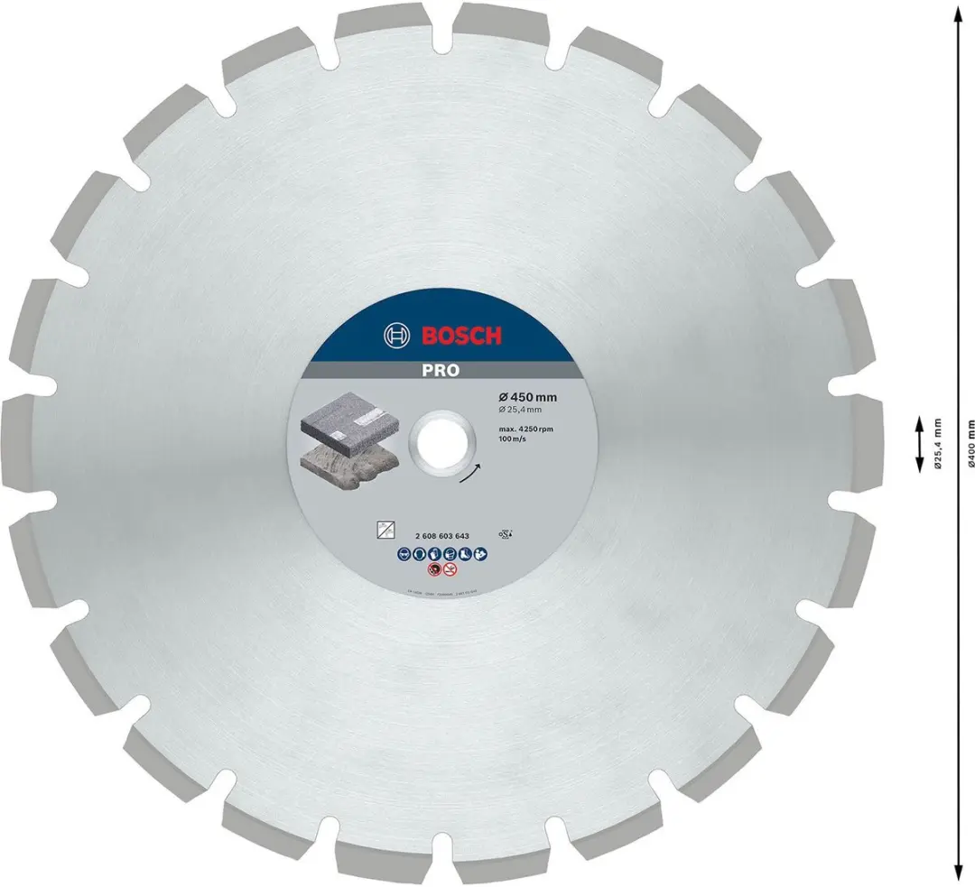 Bosch Professional Diamantschijf Best for Asphalt 450x25.4x12mm