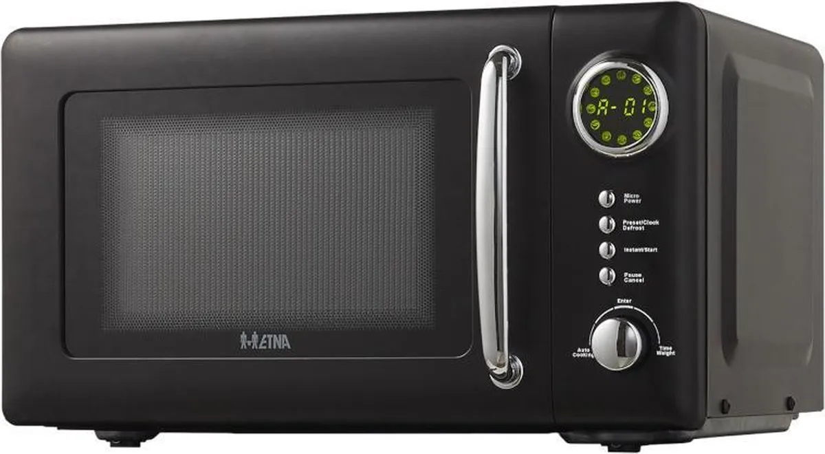 Etna SMV620ZWA Retro Magnetron 20L - 800W - 12 Programma's - Zwart