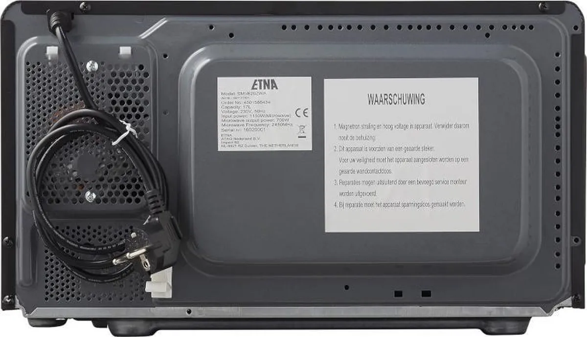 Etna SMV620ZWA Retro Magnetron 20L - 800W - 12 Programma's - Zwart - afbeelding 6 van 6