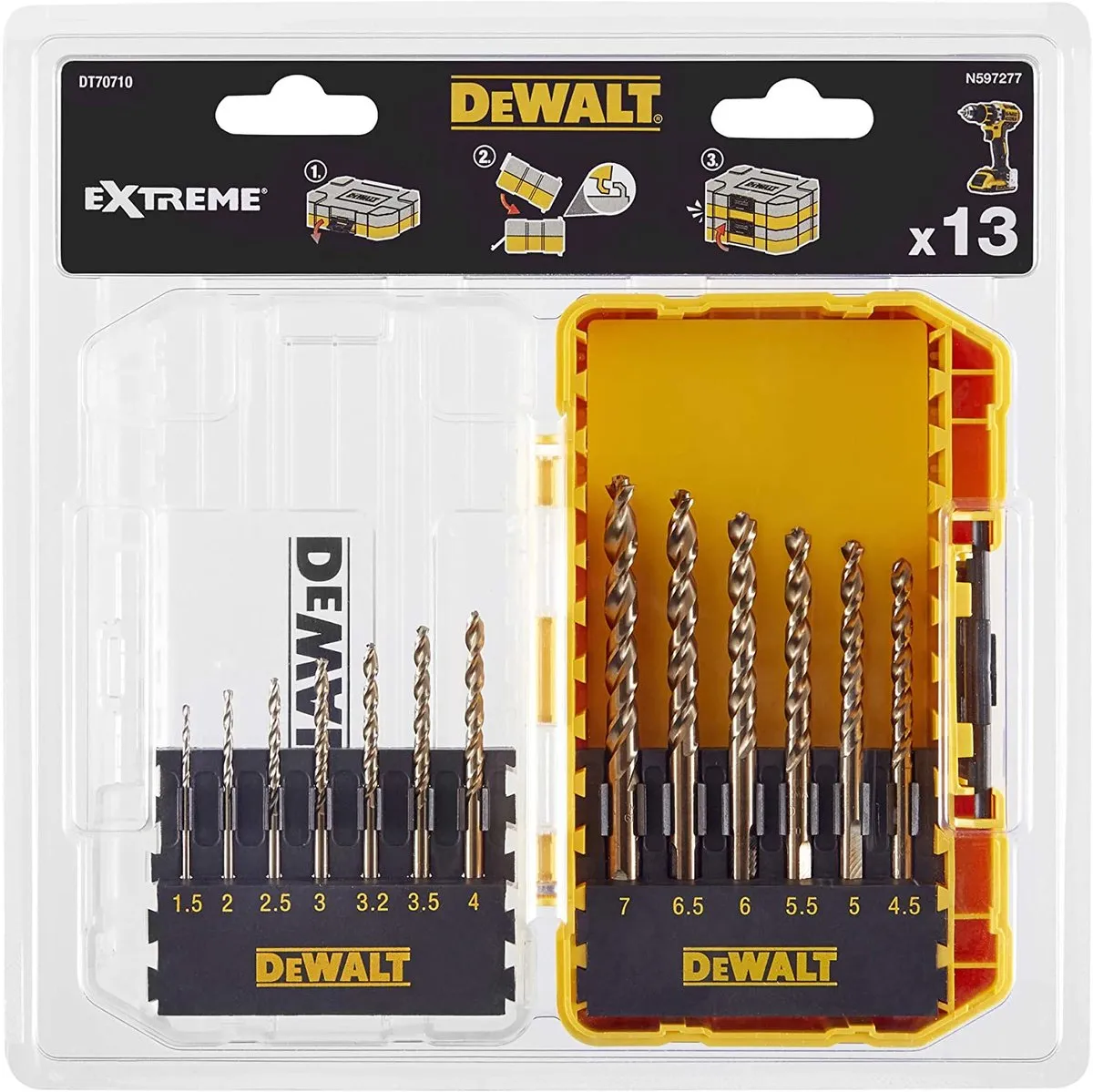DeWalt Metaalboren Set DT70710 - 13-delig
