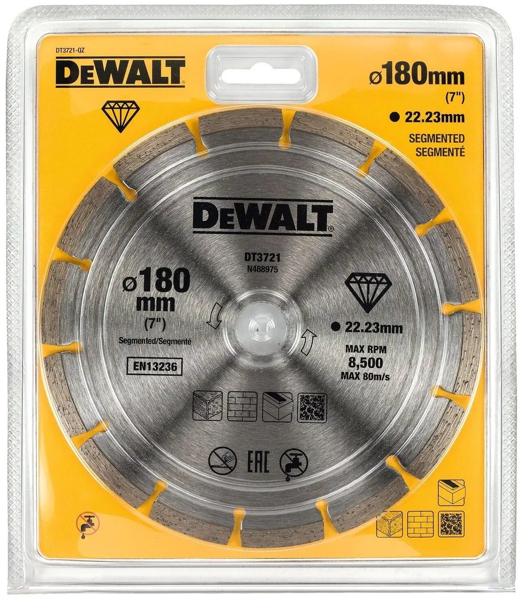 DeWalt DT3721-QZ Diamantschijf Gesegmenteerd 180x22,23mm