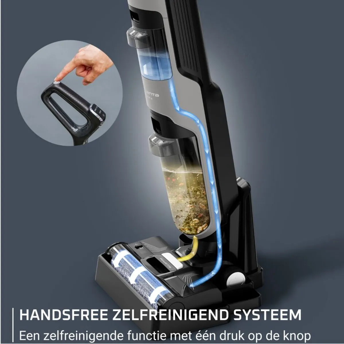 Rowenta X-Clean 4 GZ5037 2-in-1 Vloerreiniger - 50 min - Zelfreinigend