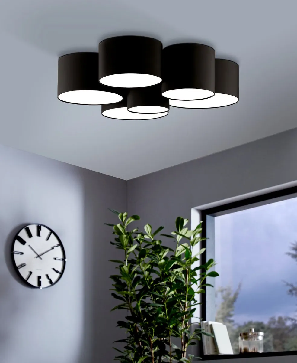 Eglo Pastore 2 Plafondlamp E27 - Ø99cm - Zwart