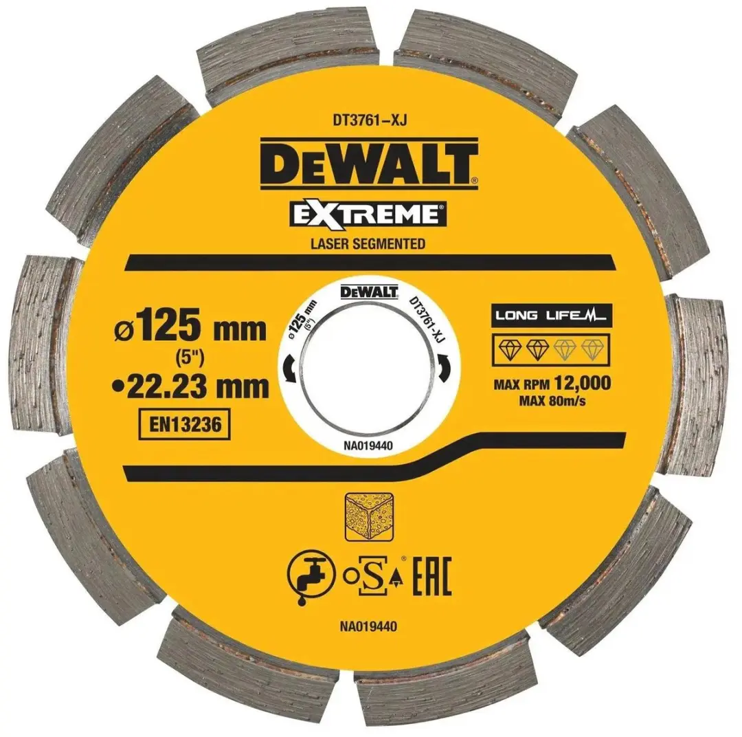 DeWalt DT3761 Diamantschijf Gesegmenteerd 125x22,23mm