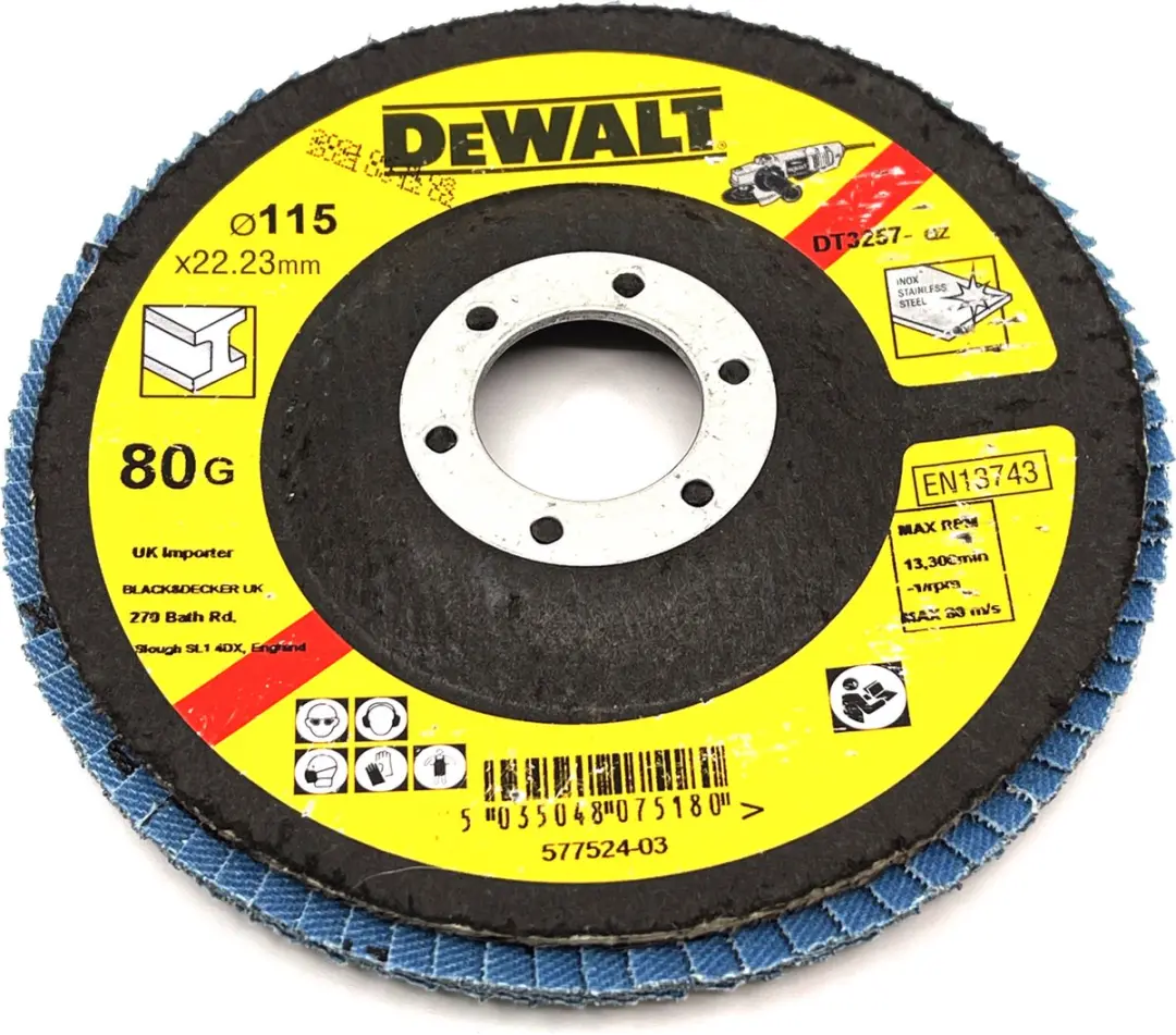 DeWalt DT3257 Lamellenschijf Gebogen 115mm K80