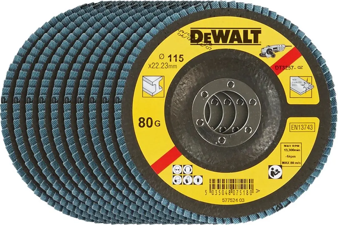 DeWalt DT3257 Lamellenschijf Gebogen 115mm K80