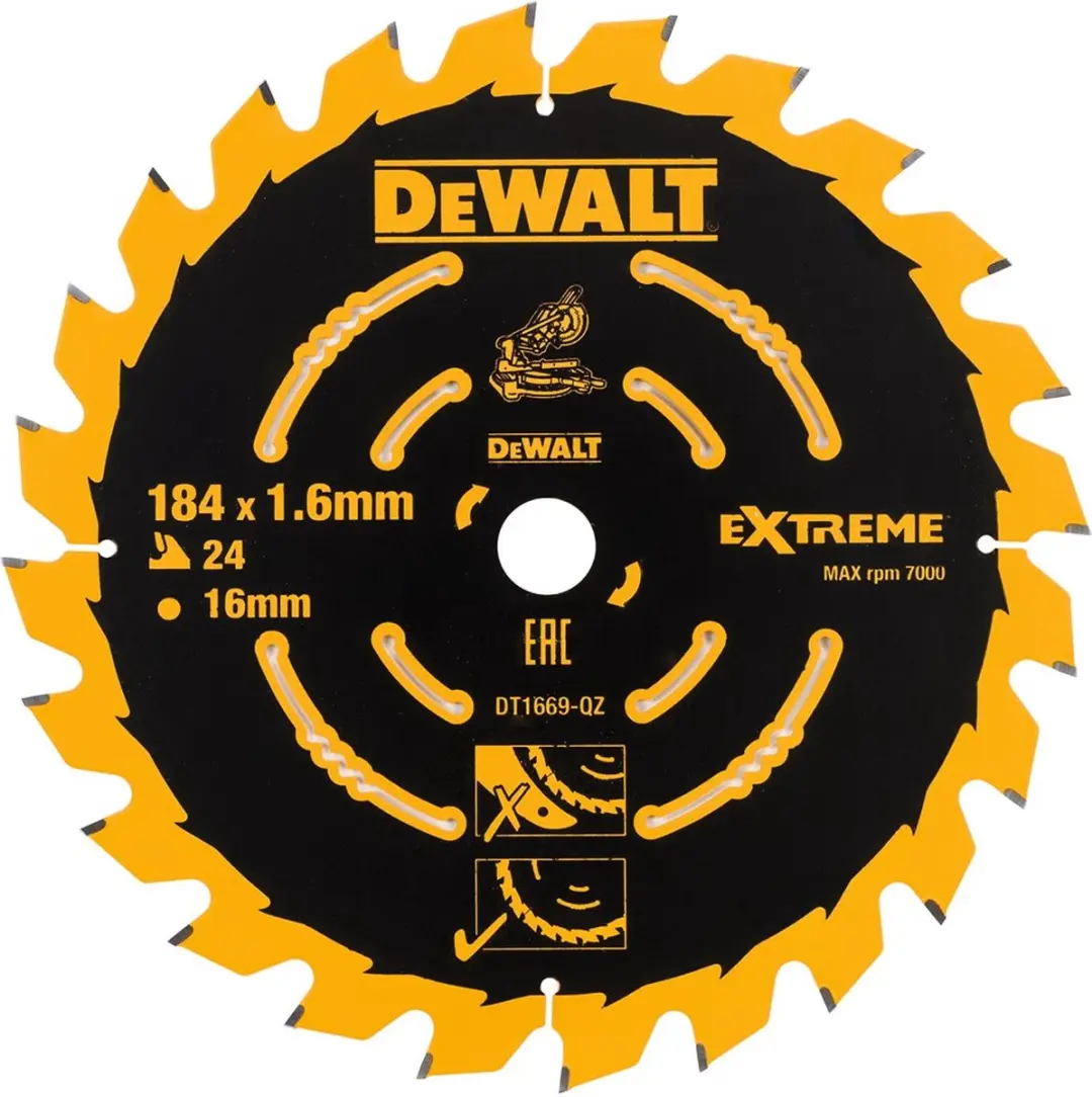 DeWalt DT1669 Extreme Cirkelzaagblad 184mm