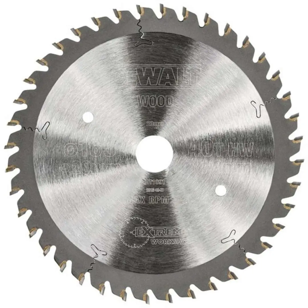 DeWalt Extreme DT1091-QZ Cirkelzaagblad Hout 165mm 40T