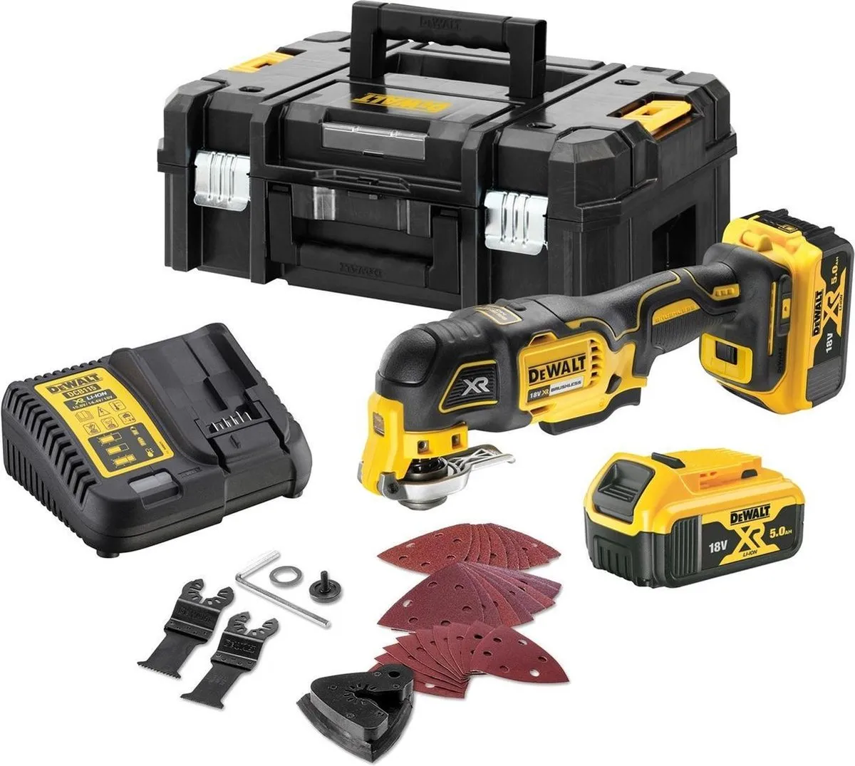 DeWalt DCS356P2 Multitool 18V - 2x 5.0Ah - 69 Stuks