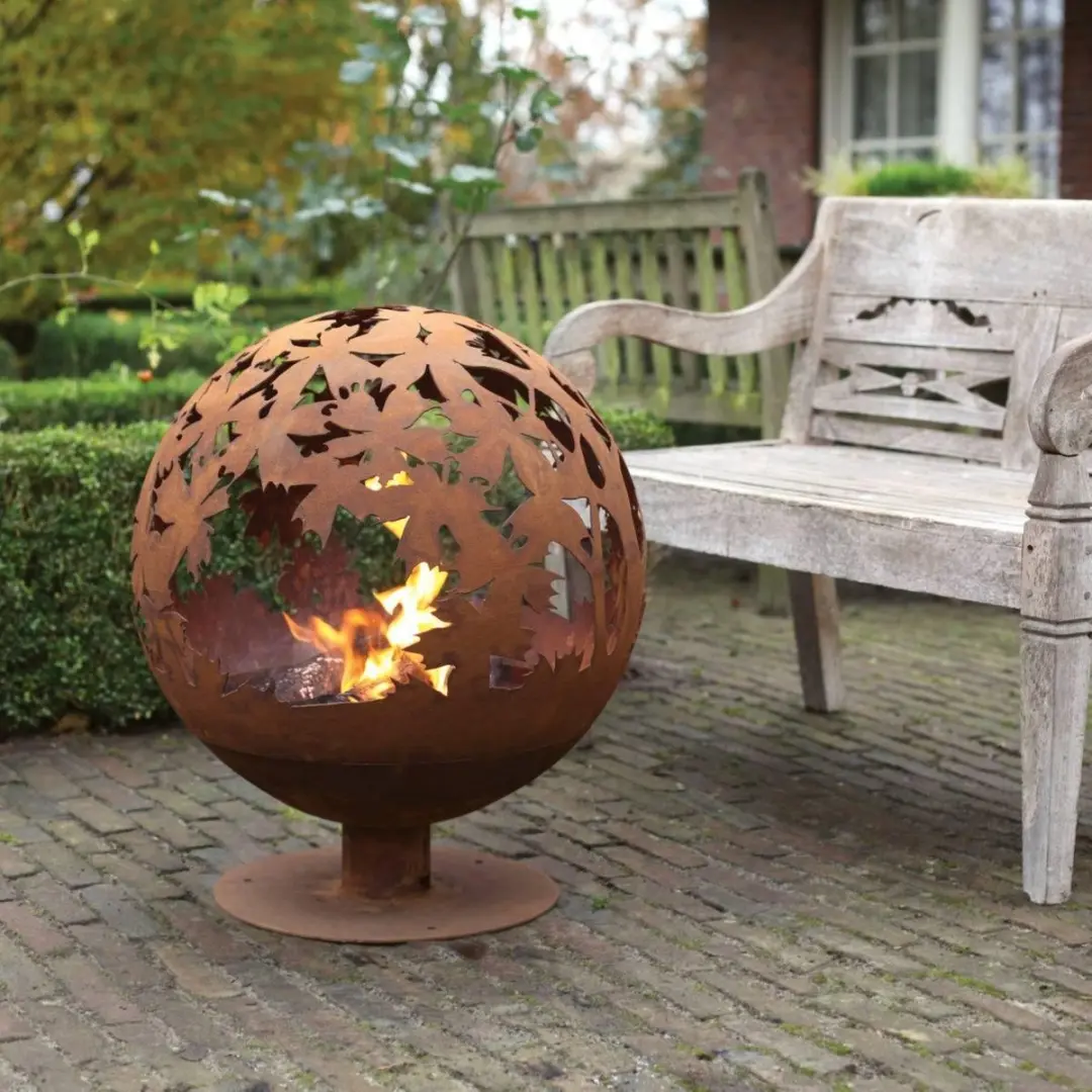 Esschert Design Terrashaard Vuurbal - Roestbruin 55,8x57x66cm