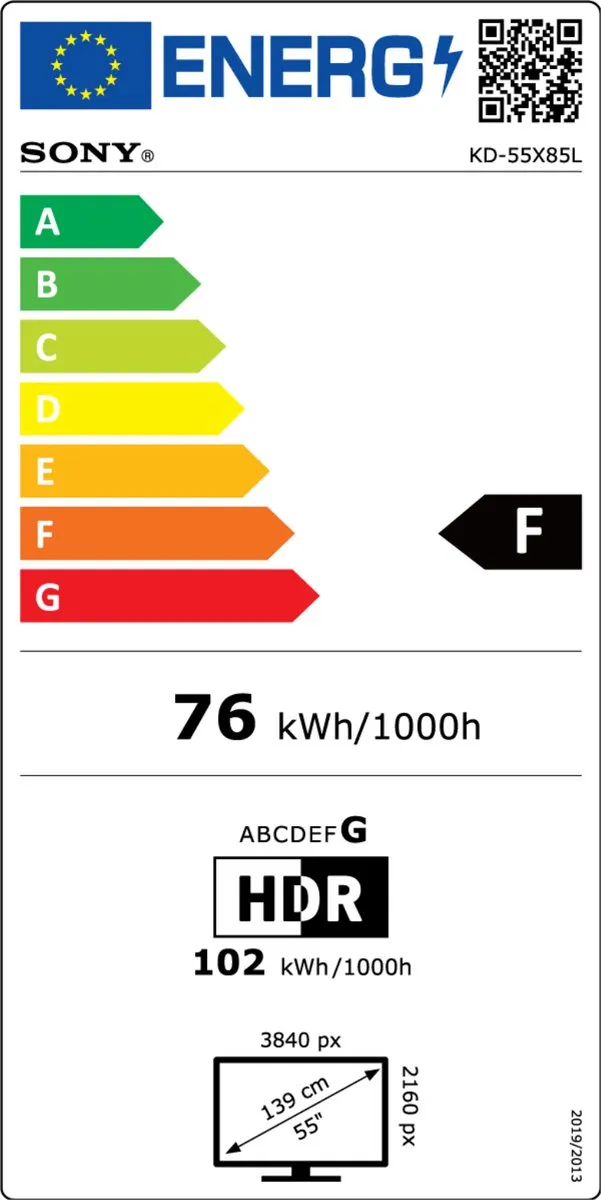 Sony Bravia KD-55X85L 55 inch 4K LED TV - Zwart