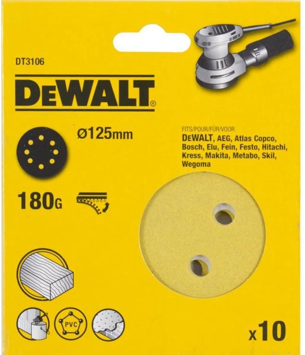 DeWalt DT3106 P180 Schuurschijf 125mm