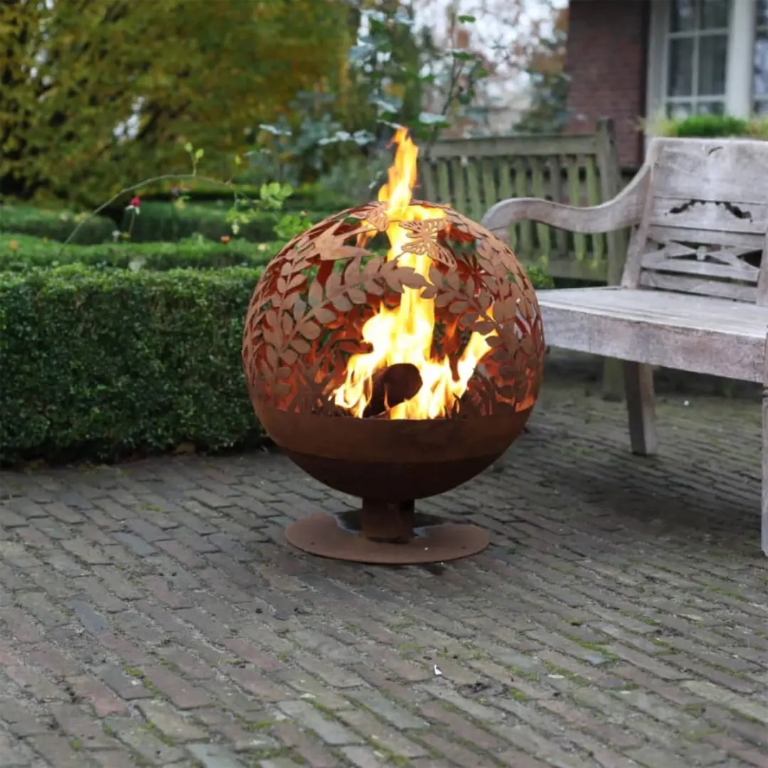 Esschert Design Terrashaard Vuurbal - Roestbruin 55,8x57x66cm