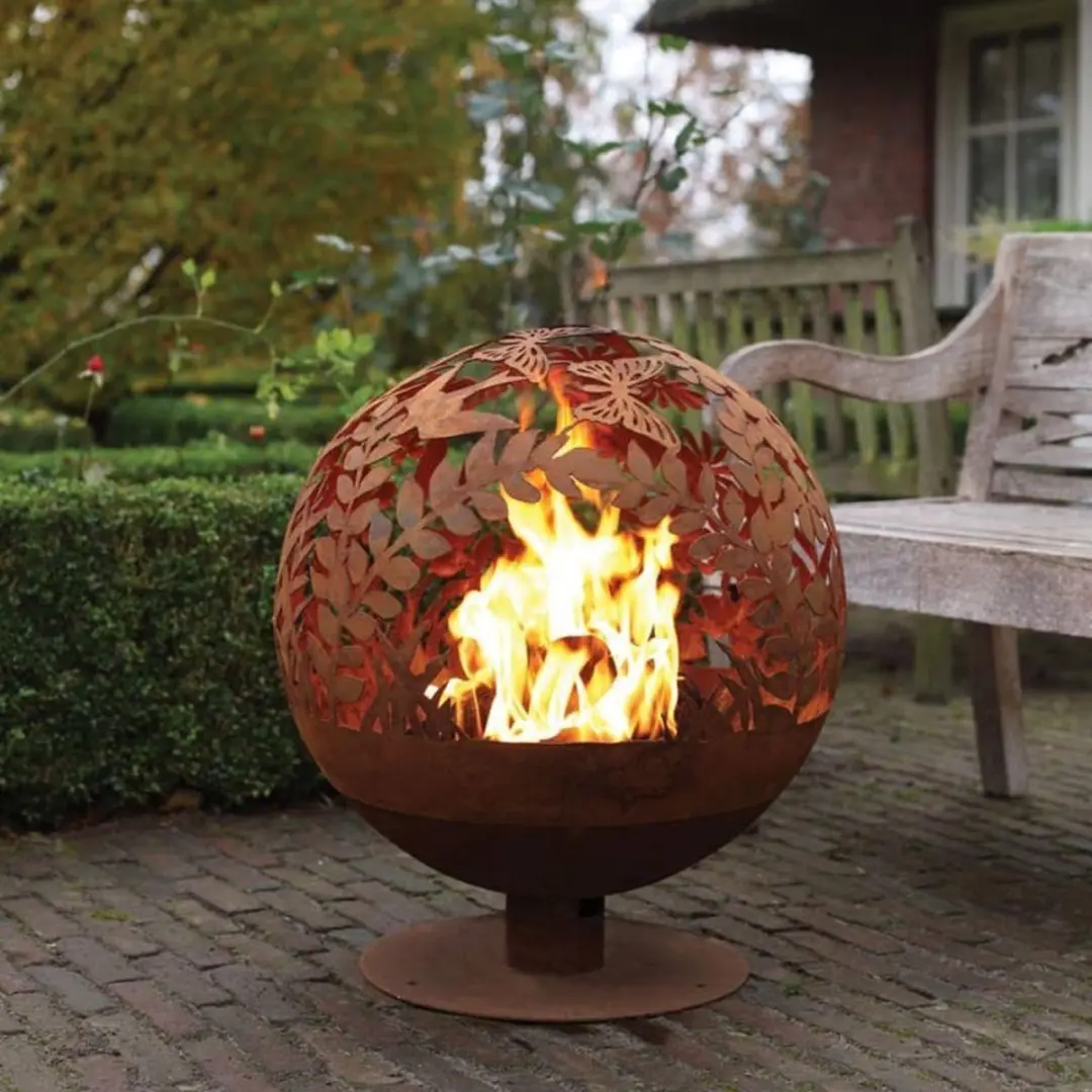 Esschert Design Terrashaard Vuurbal - Roestbruin 55,8x57x66cm