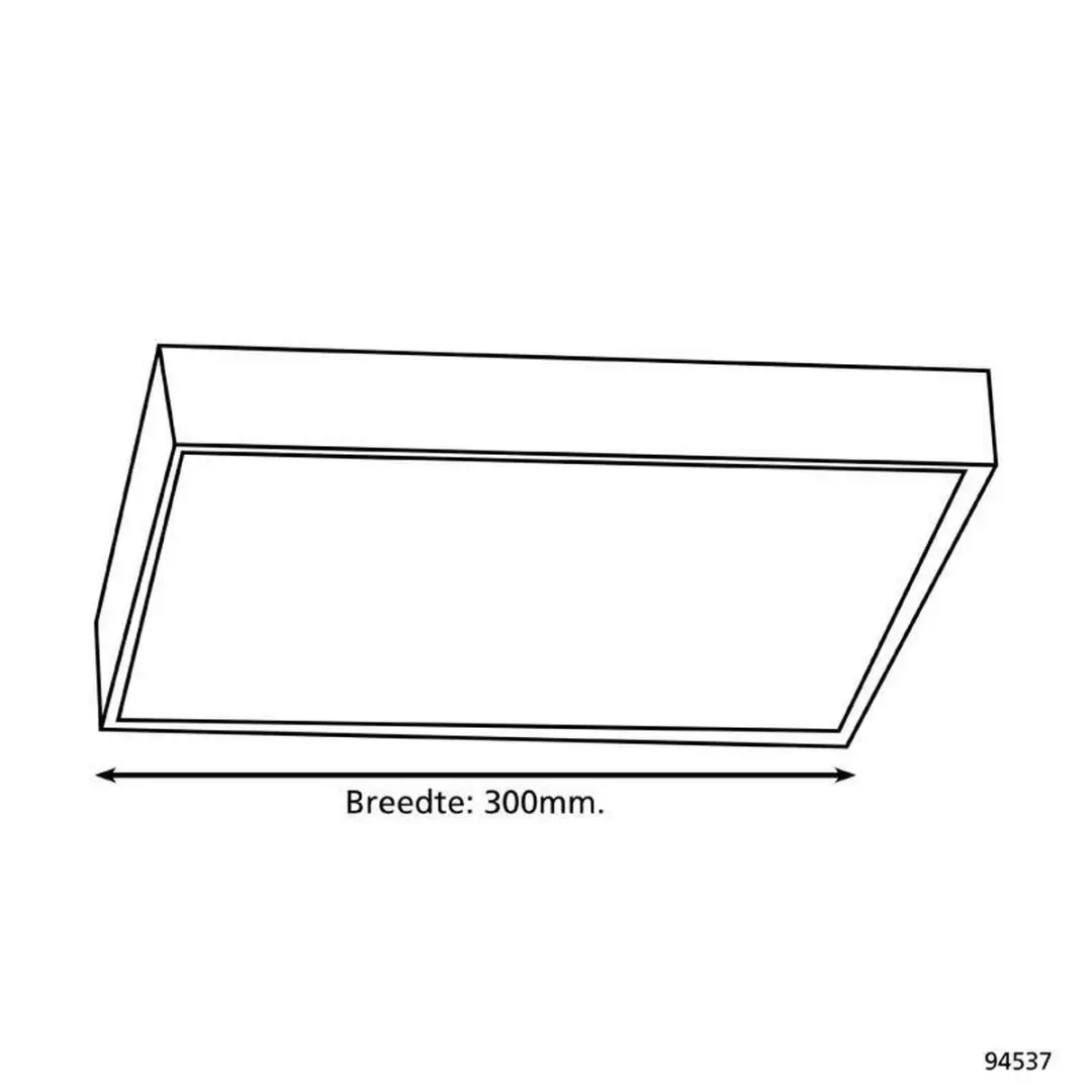 Eglo Fueva 1 Plafondlamp LED 300x300mm - Wit - 3000K