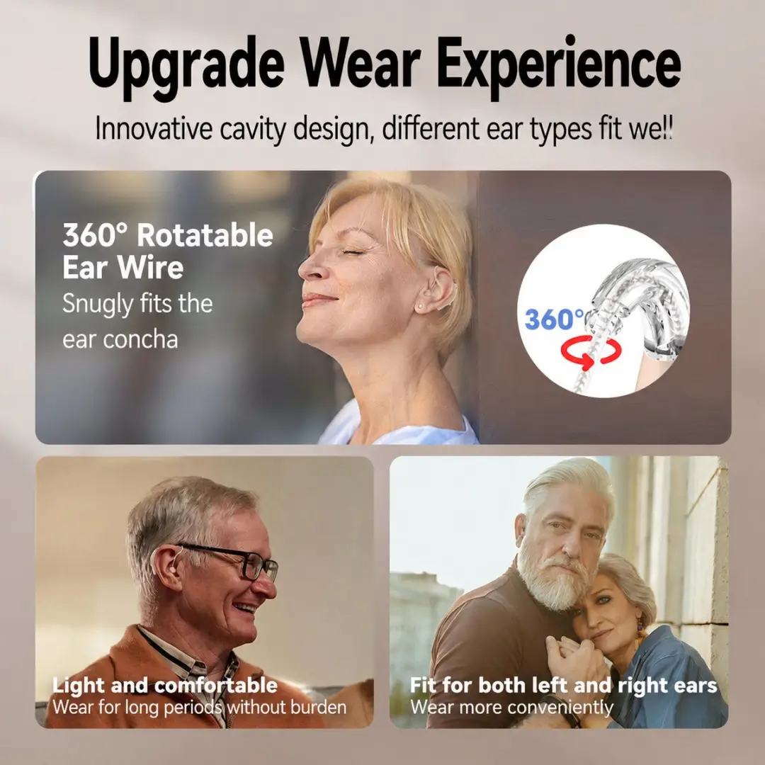 ECTEATOY Digitaal Hoortoestel Oplaadbaar Khaki - 30 uur