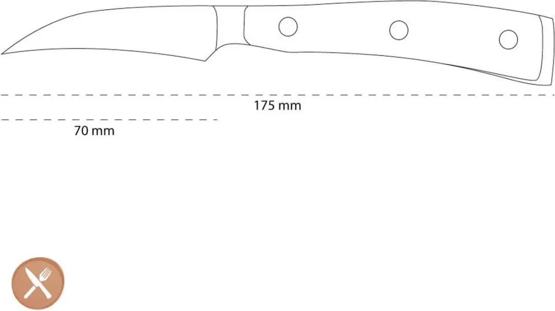 Wusthof Classic Ikon Tourneermes 7cm - Zwart