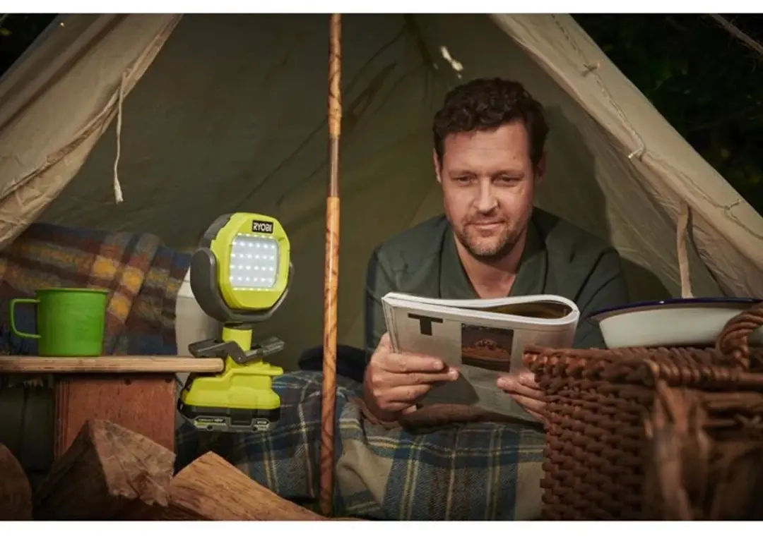 Ryobi ONE+ LED Klemlamp 1000 Lumen - 18V - Zwart