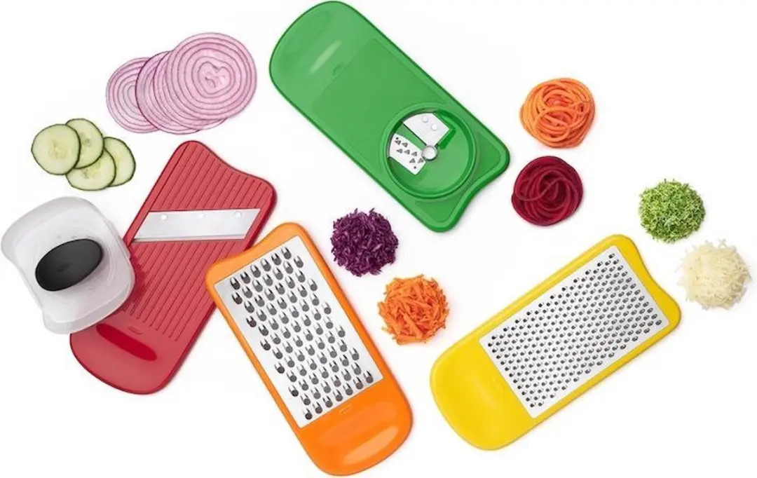 OXO Rasp-, Snij- en Spiraalset - Transparant - afbeelding 6 van 6