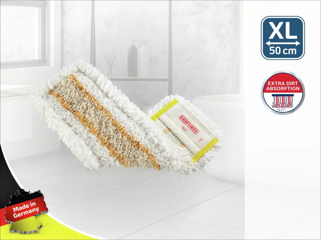 Leifheit Professional Micro Dweildoek Overtrek 50cm - Wit/Geel