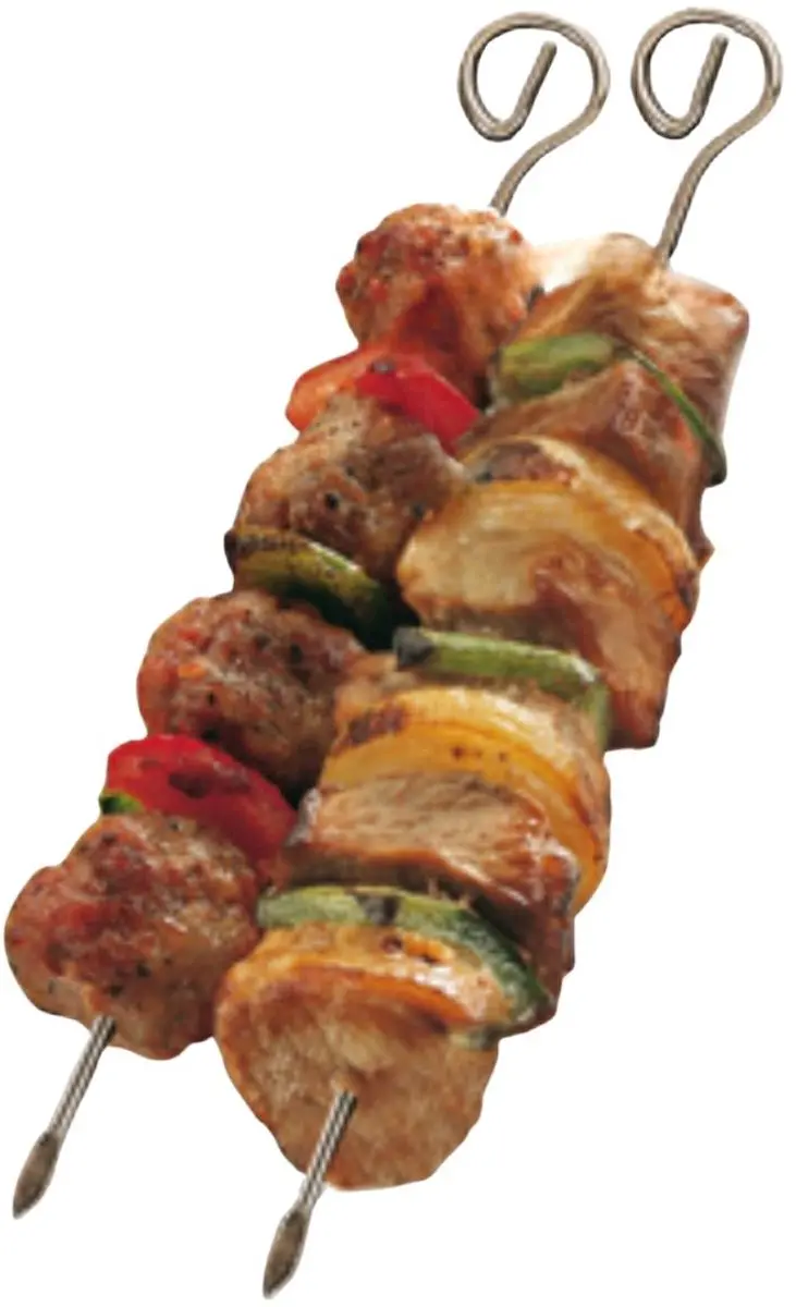 Fackelmann BBQ Editie Roestvrijstalen Spiesjes 21cm - 4 Stuks