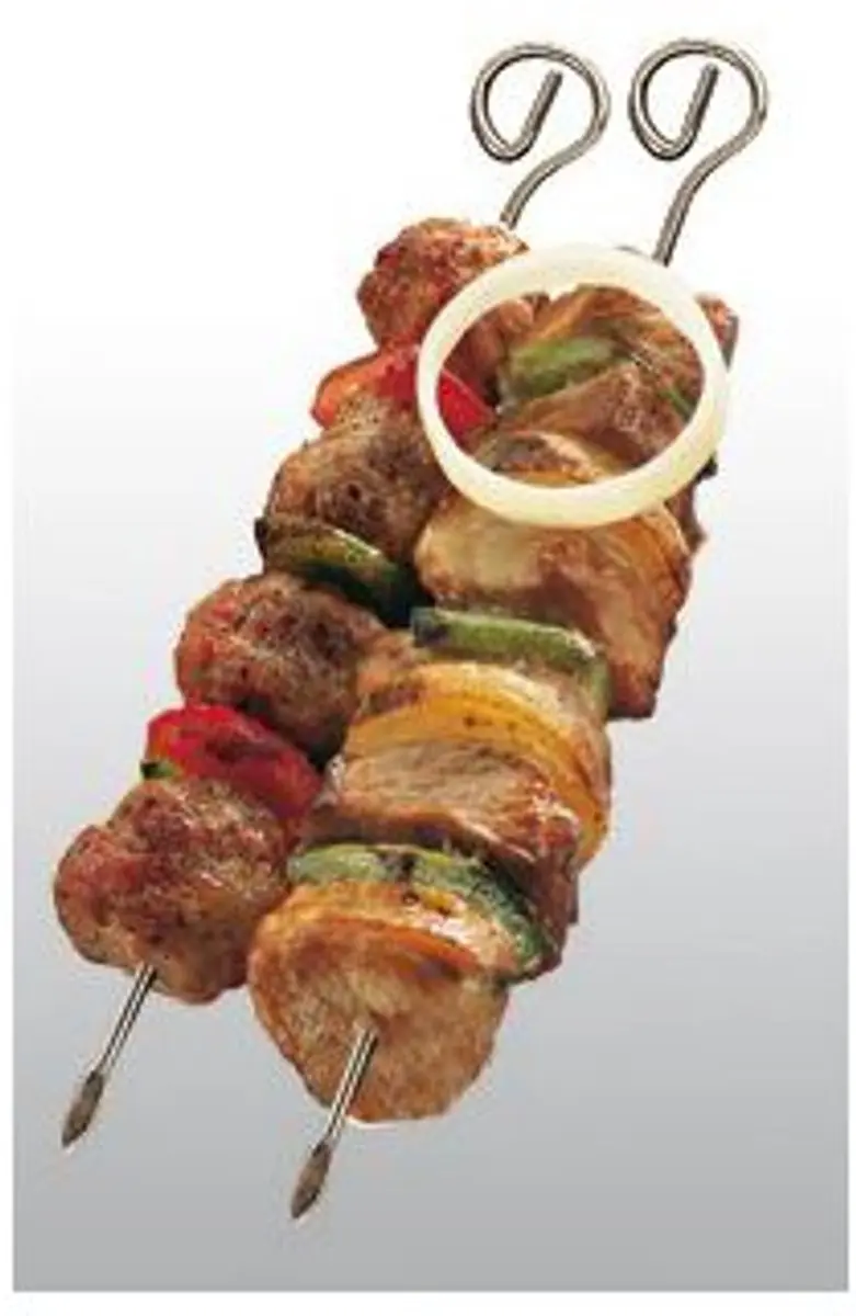 Fackelmann BBQ Editie Roestvrijstalen Spiesjes 21cm - 4 Stuks