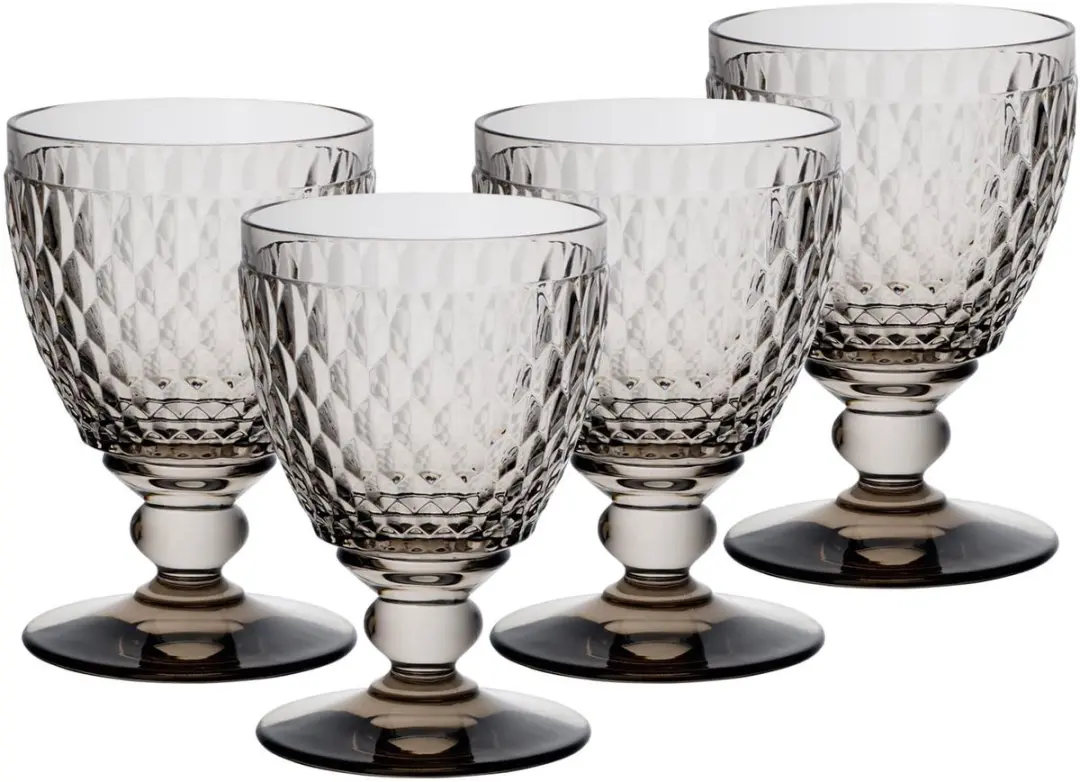 Villeroy & Boch Boston Waterbekers - 4 Stuks - Grijs