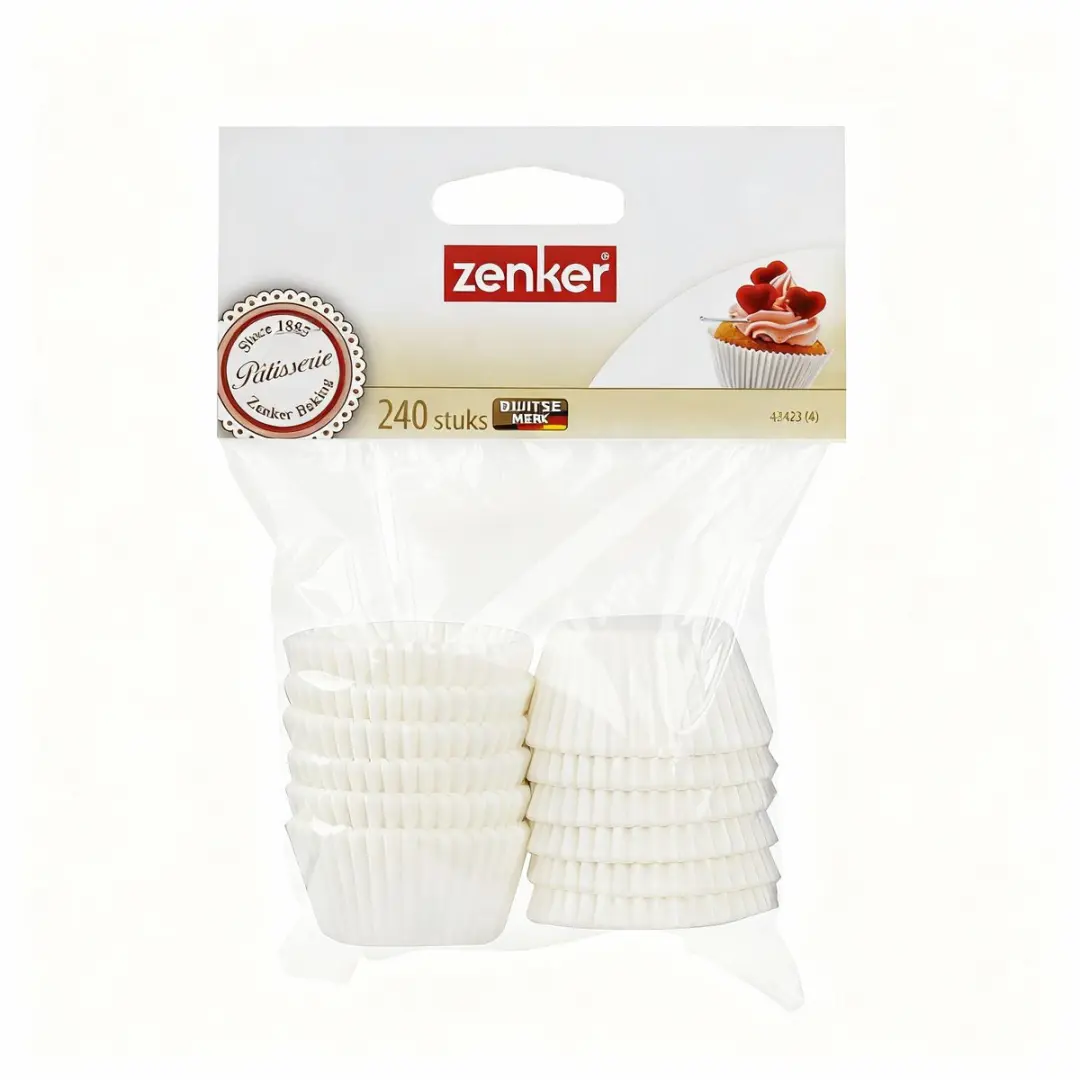 Zenker Smart Pastry Muffinvormpjes 240 Stuks - 3cm Wit