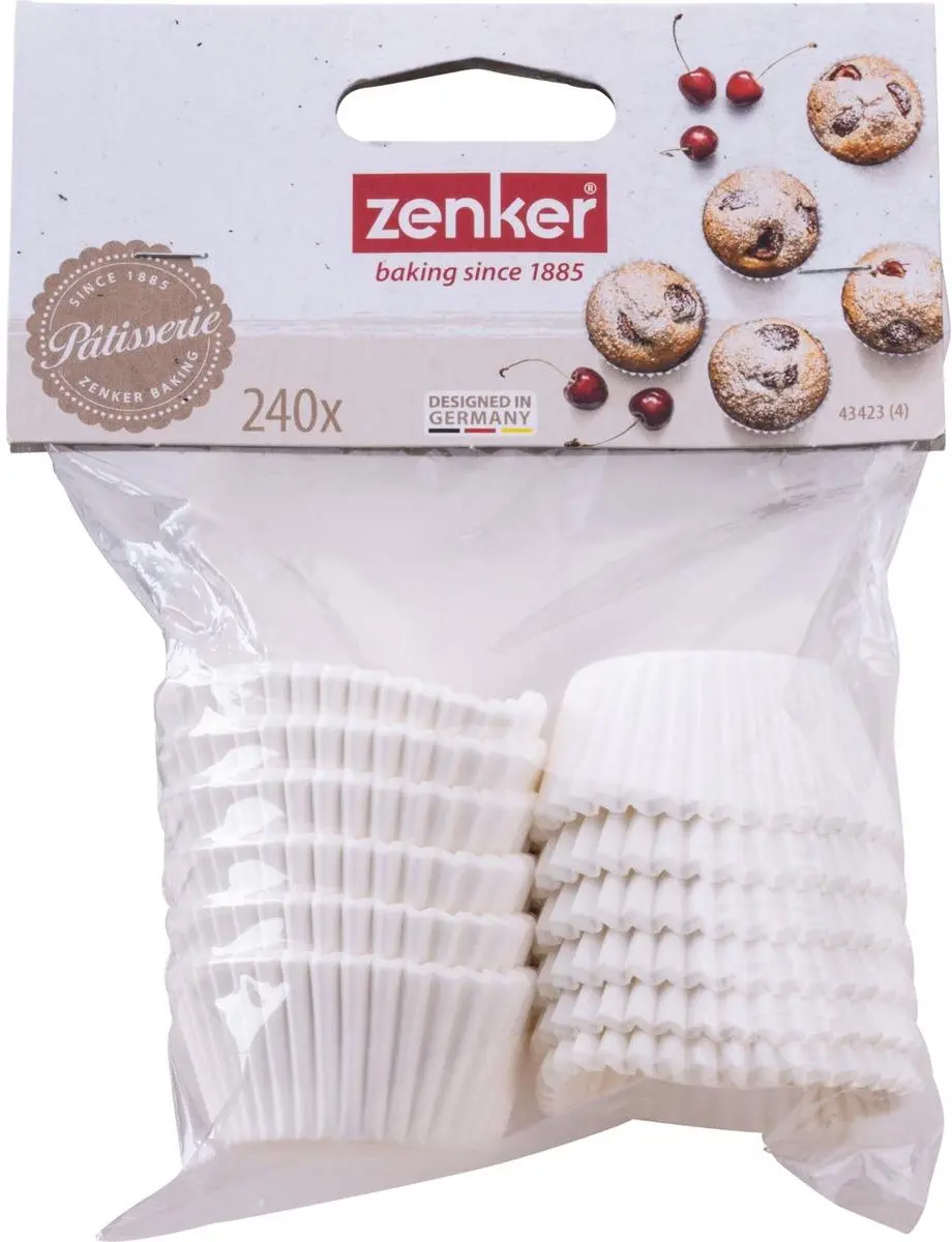 Zenker Smart Pastry Muffinvormpjes 240 Stuks - 3cm Wit
