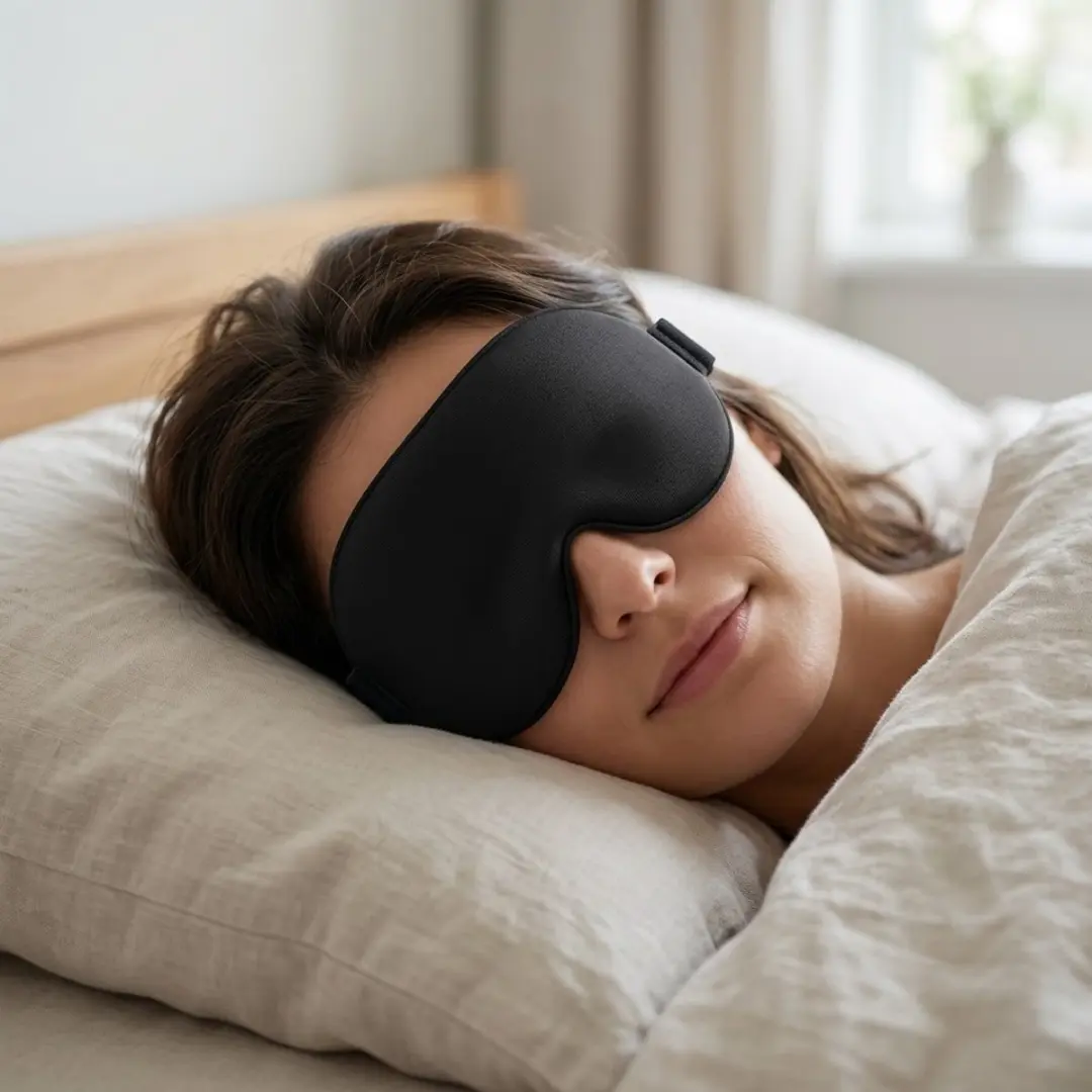 NUVEX 3D Slaapmasker Zwart - 3-delig